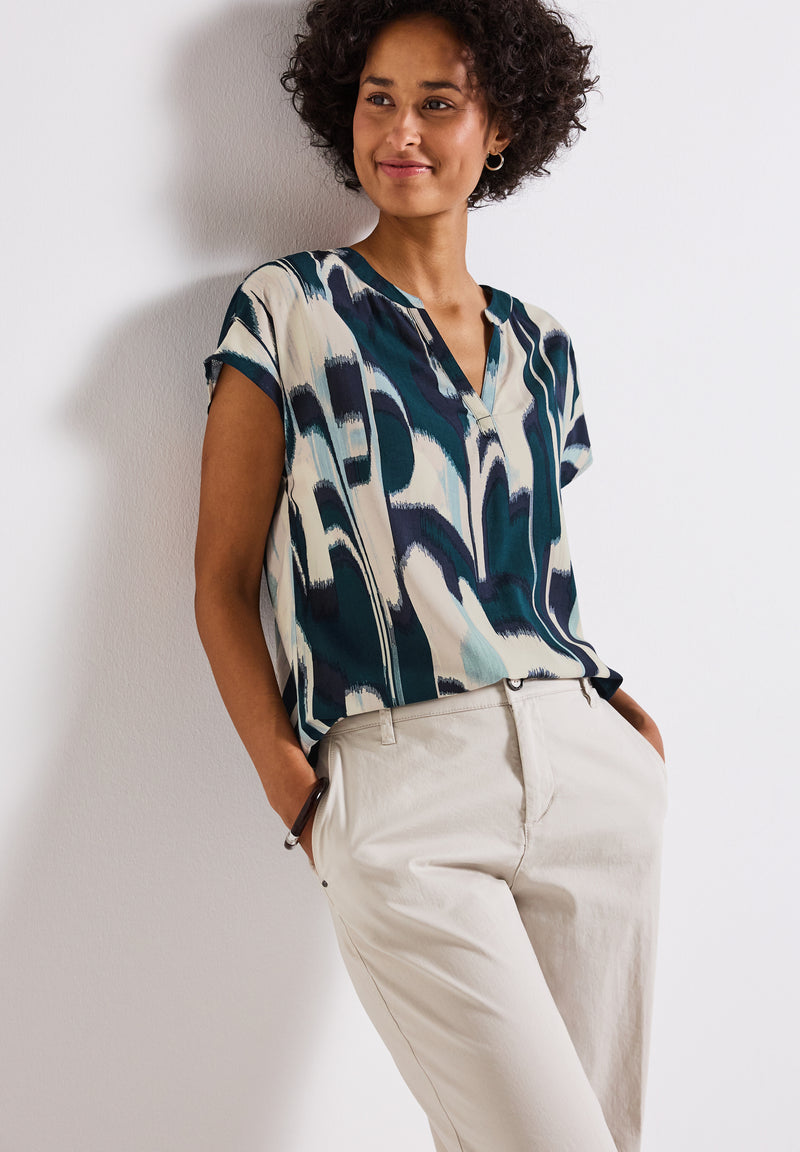 Blusenshirt mit Ikat Print
