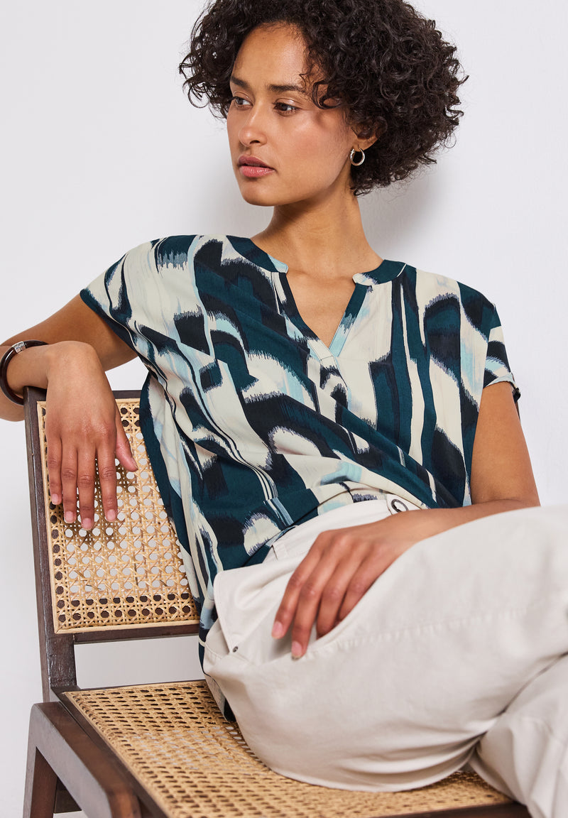 Blusenshirt mit Ikat Print