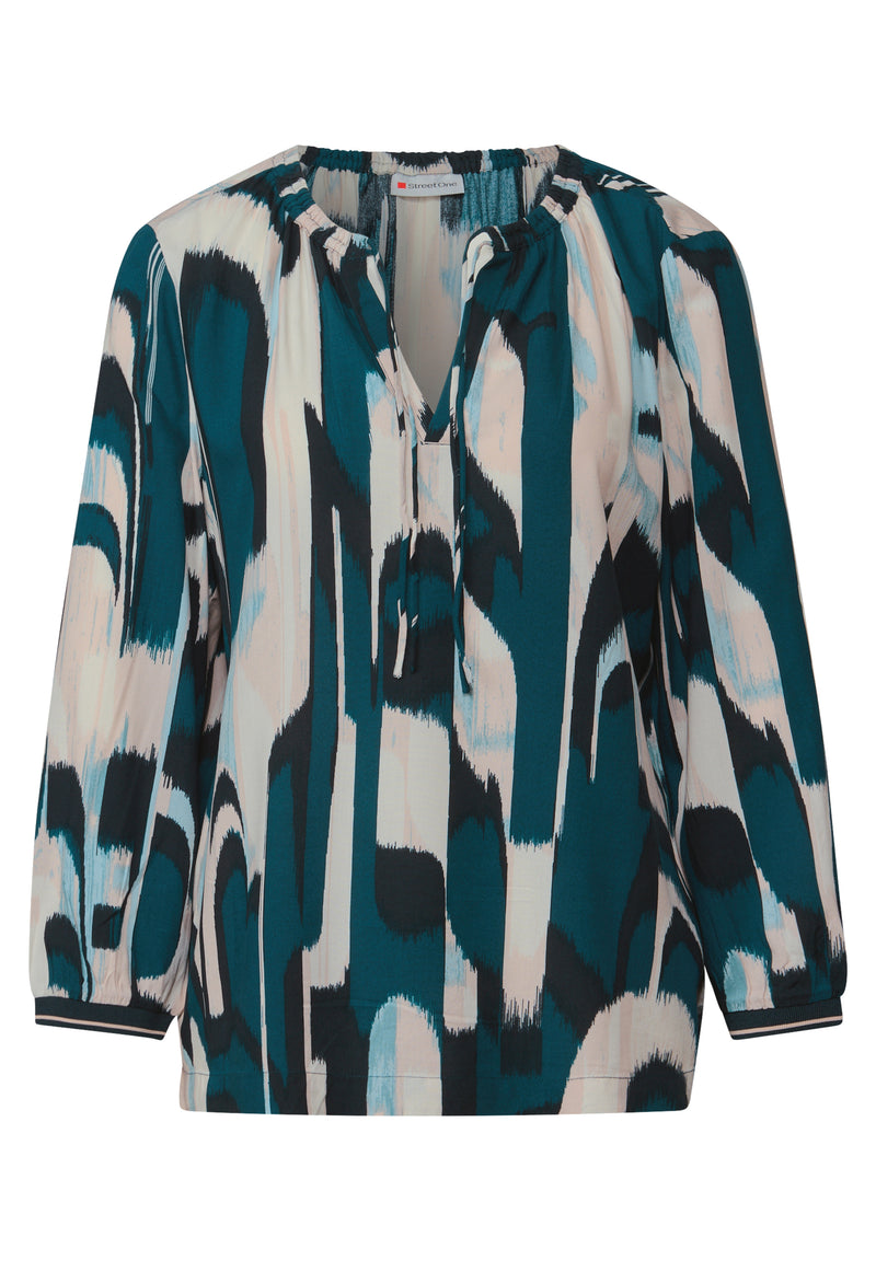 Ikat Tunika mit Tape-Details