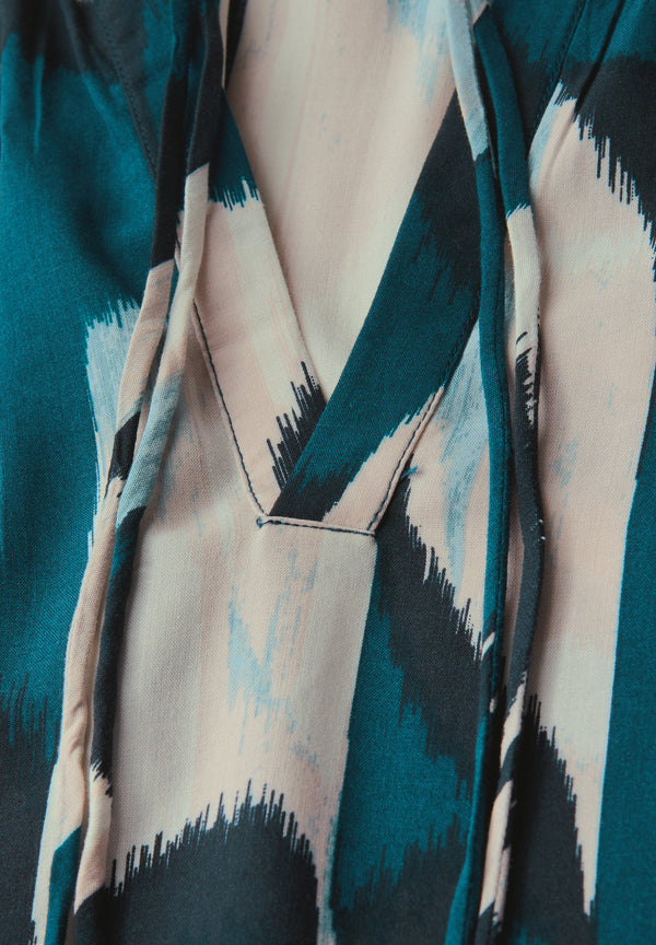 Ikat Tunika mit Tape-Details