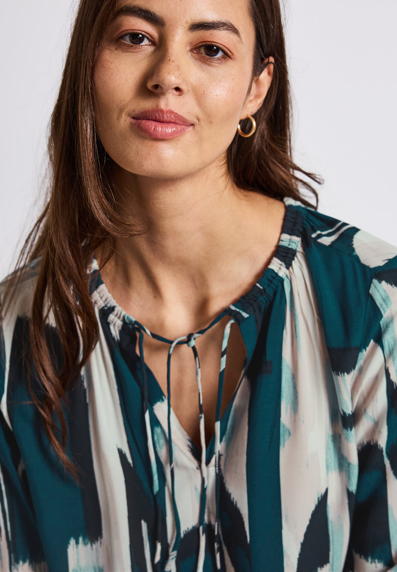 Ikat Tunika mit Tape-Details