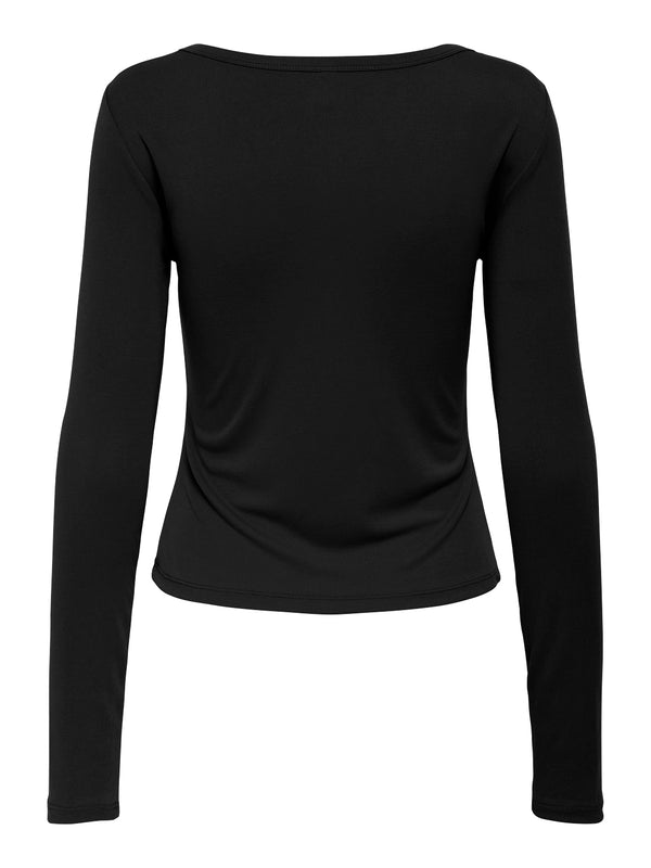 ONLFREE LIFE L/S PLACKET RIB TOP JRS