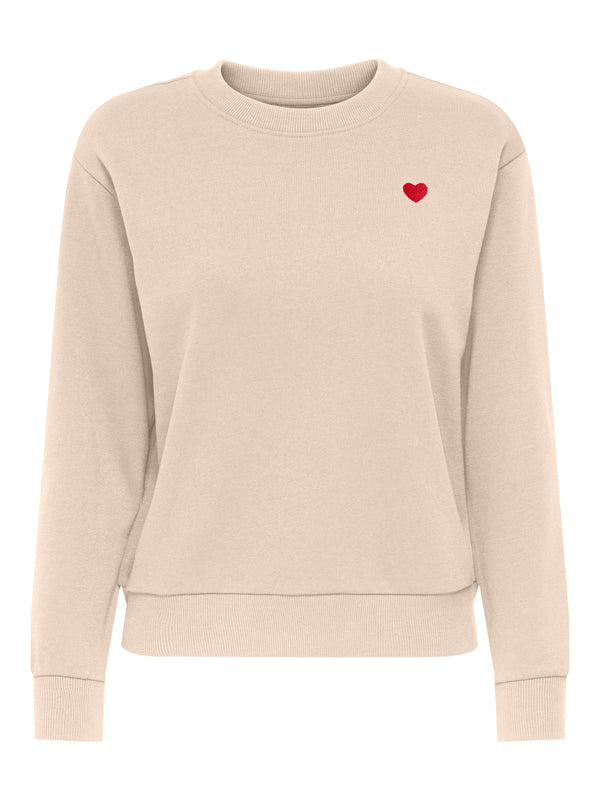 JDYPARIS L/S EMB SWEAT JRS NOOS