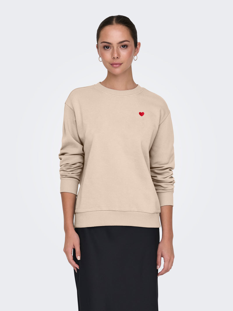 JDYPARIS L/S EMB SWEAT JRS NOOS