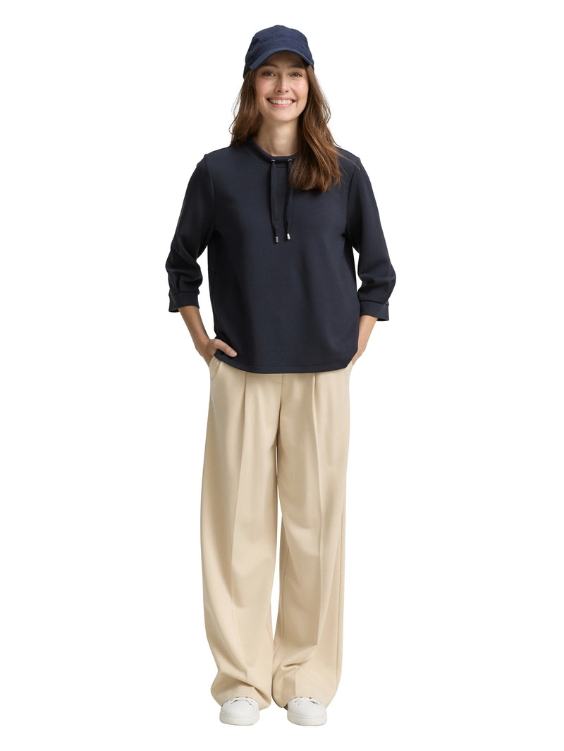 Scuba Langarmshirt mit Kordelzug