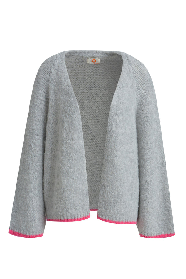 Cardigan With Contrast Edge