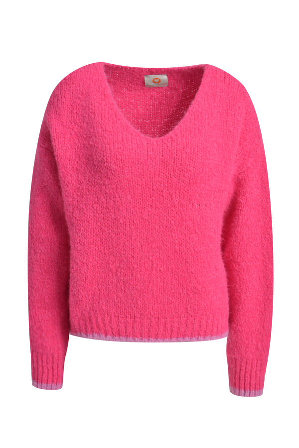 Pullover with Contrast Edge
