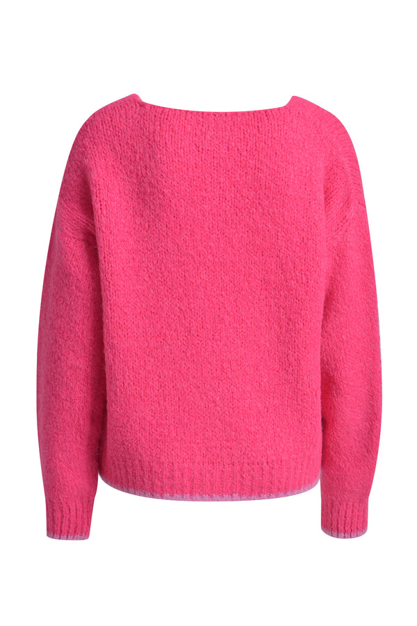 Pullover with Contrast Edge