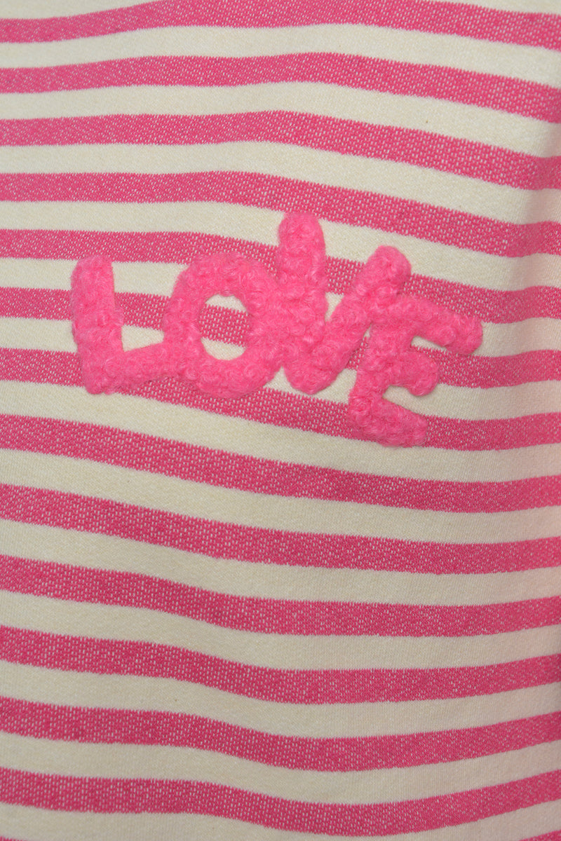 Sweatshirt Stripe with LOVE Frottee