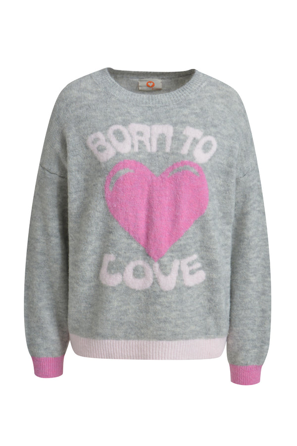 Pullover Knit Born To Love Wording