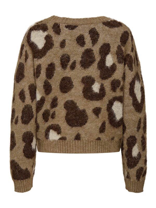 ONLEDELIE LIFE LS JQ CARDI V-NECK KNT