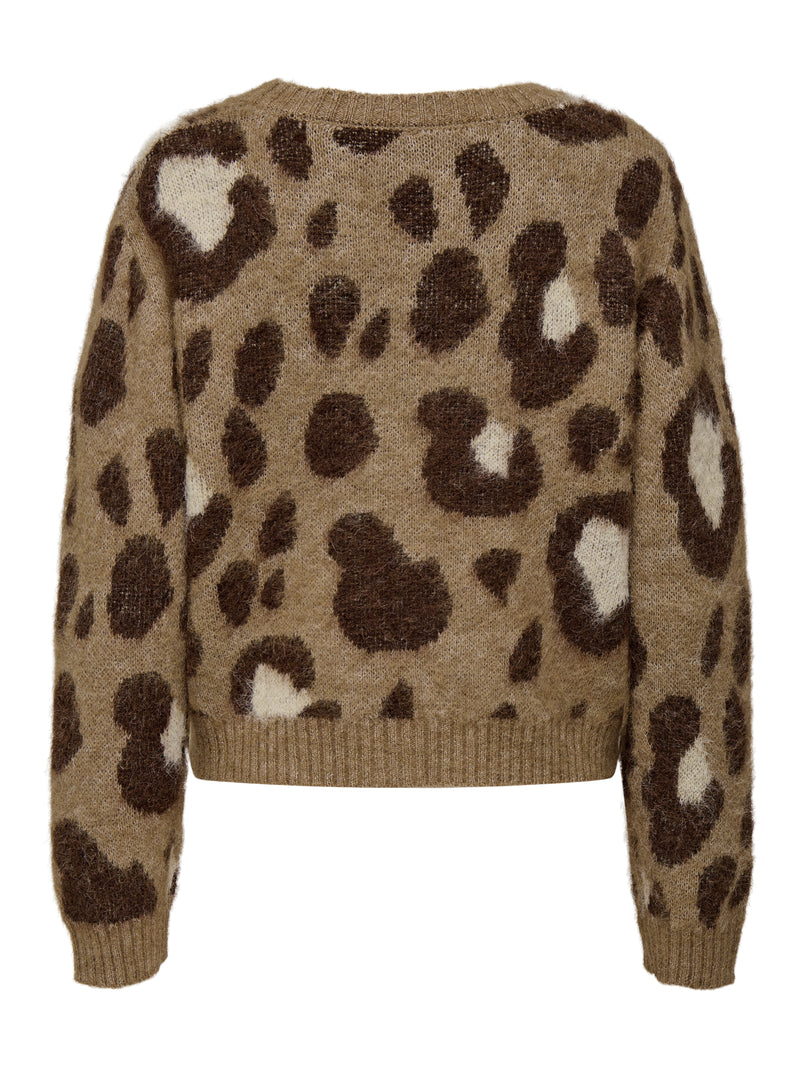 ONLEDELIE LIFE LS JQ CARDI V-NECK KNT