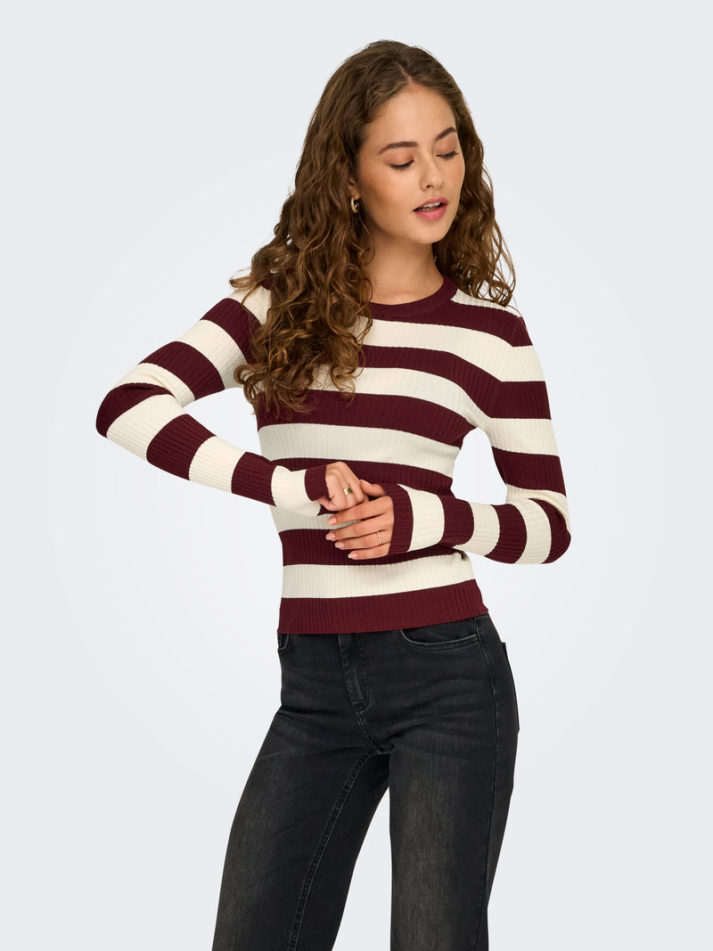 JDYPLUM L/S O-NECK PULLOVER KNT NOOS