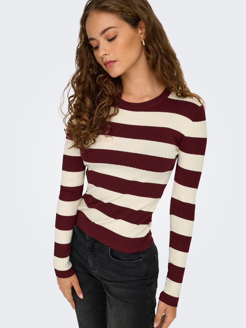 JDYPLUM L/S O-NECK PULLOVER KNT NOOS