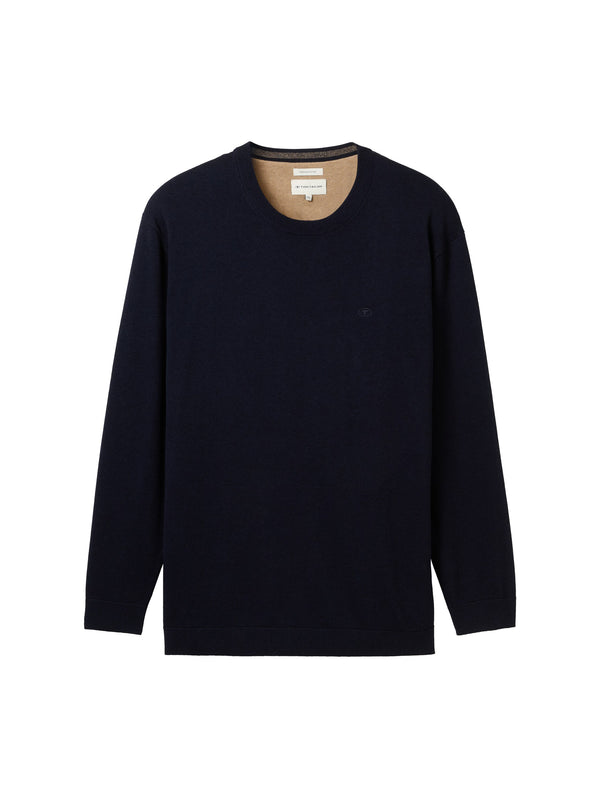 Plus Size - Strickpullover mit Logo Stickerei