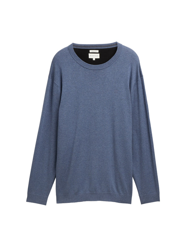 Plus Size - Strickpullover mit Logo Stickerei