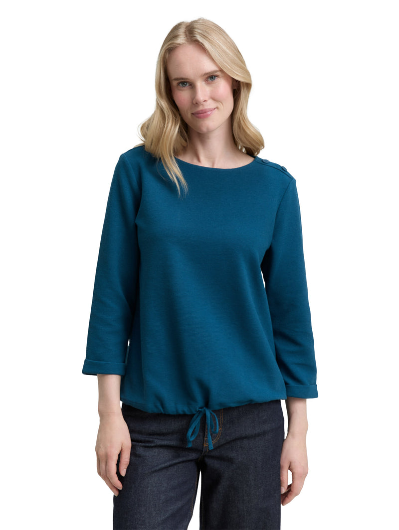 Langarmshirt mit Knopf-Details