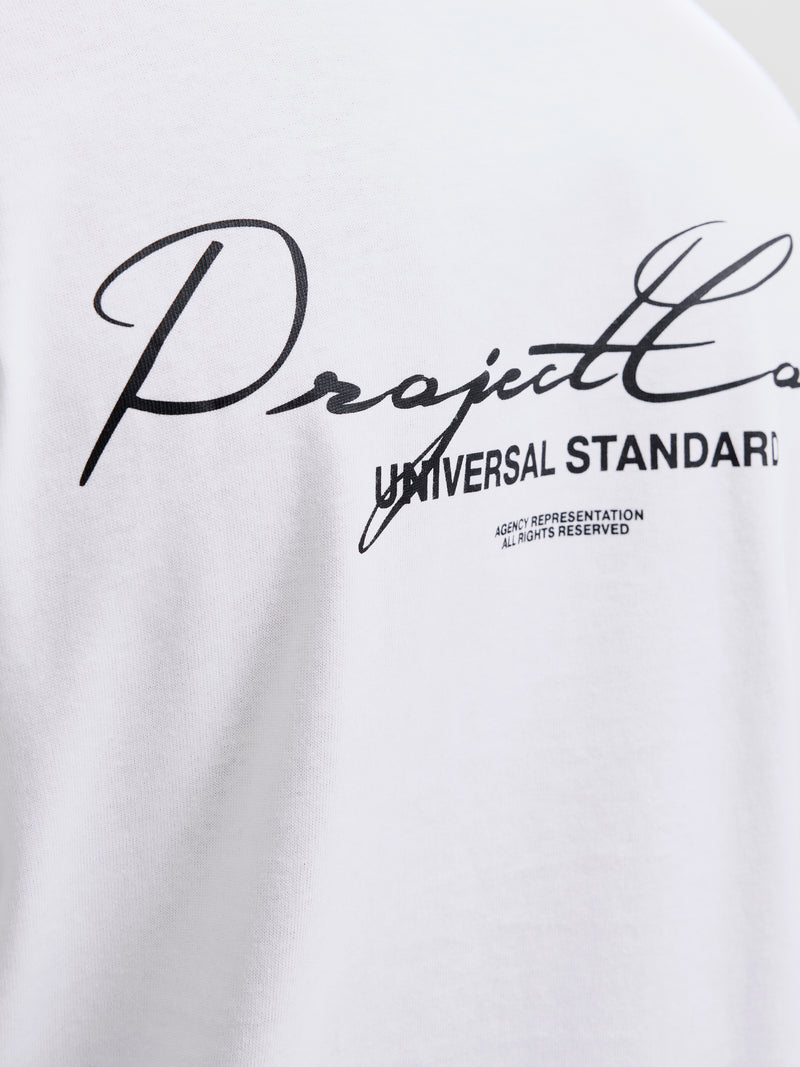 JCOCOVER SCRIPT BACK TEE SS CREW NECK LN