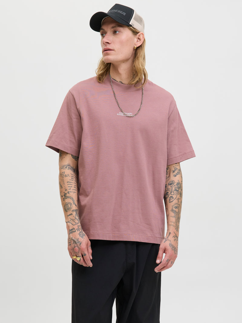JCOCOVER SCRIPT BACK TEE SS CREW NECK LN