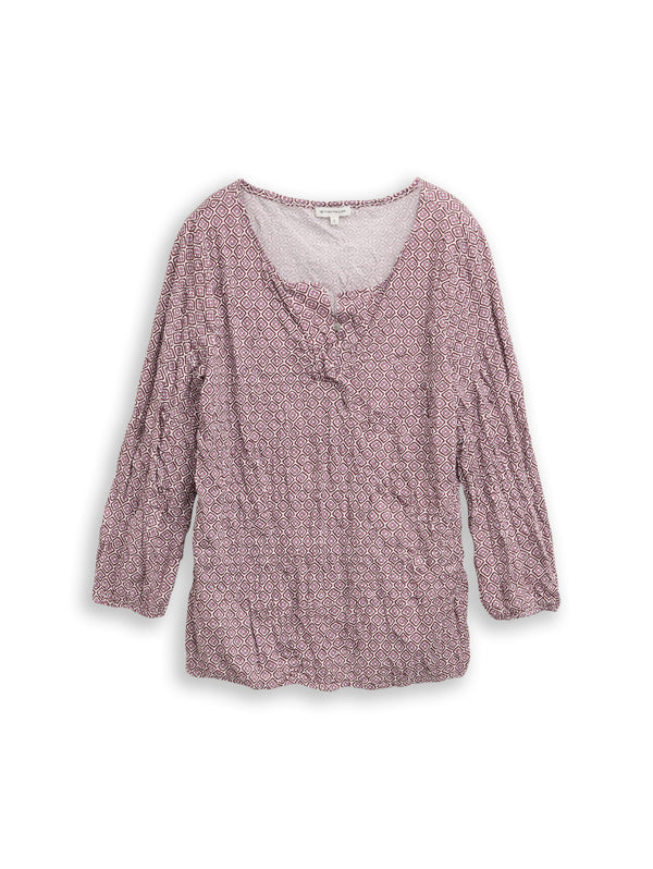 Crinkle Blusenshirt mit Muster