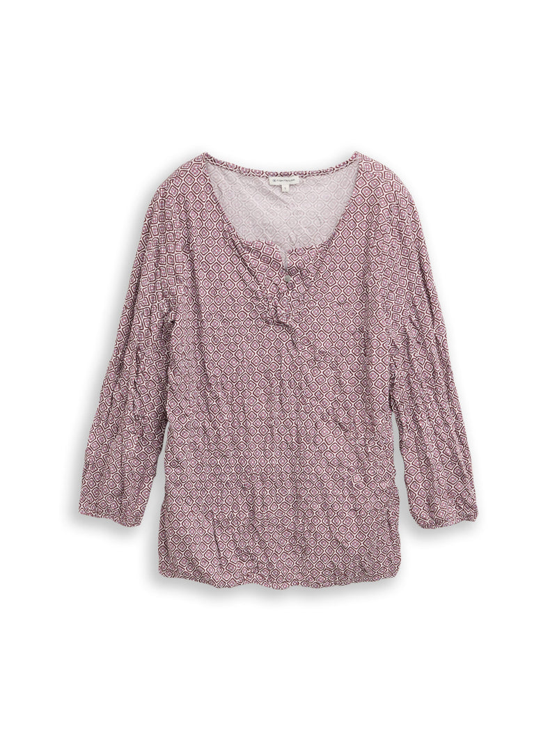 Crinkle Blusenshirt mit Muster