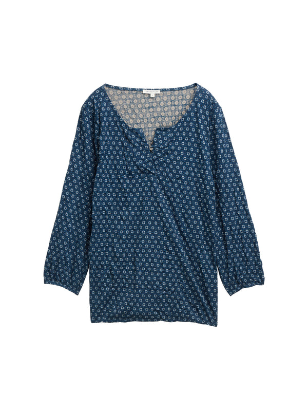 Crinkle Blusenshirt mit Muster