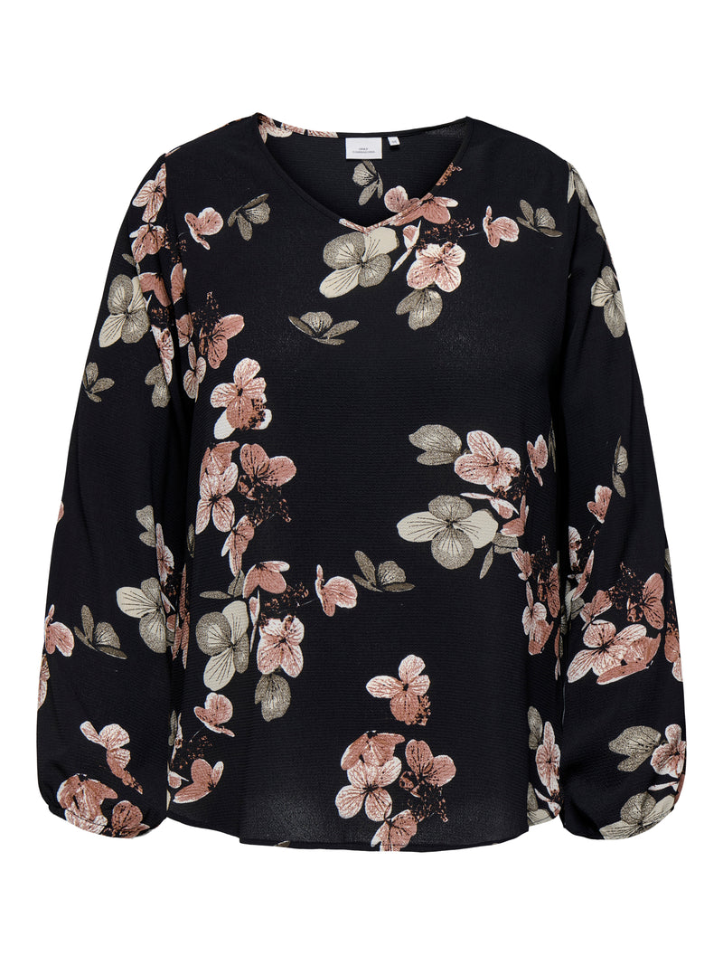 CARVICA LIFE L/S V-NECK TOP WVN NOOS