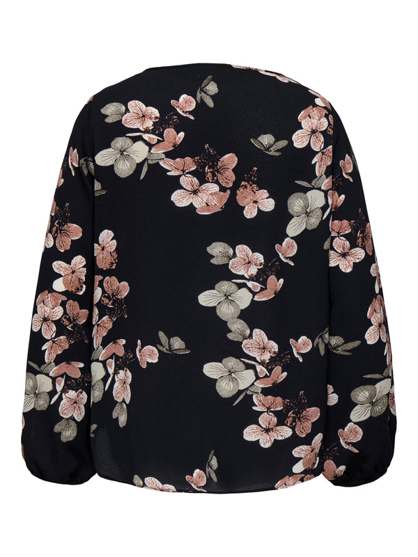 CARVICA LIFE L/S V-NECK TOP WVN NOOS