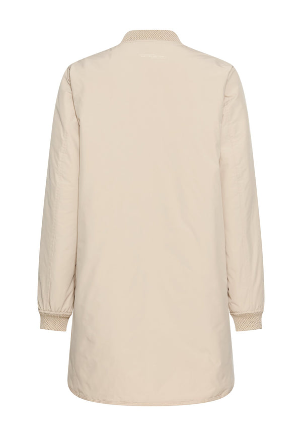 Wasserabweisender Mantel mit verstellbarer Kapuze und Stehkragen