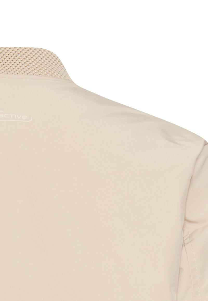 Wasserabweisender Mantel mit verstellbarer Kapuze und Stehkragen