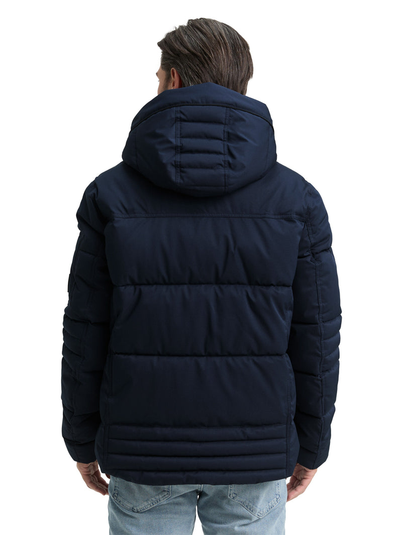 Puffer-Jacke mit abnehmbarer Kapuze