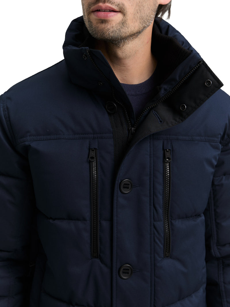 Puffer-Jacke mit abnehmbarer Kapuze