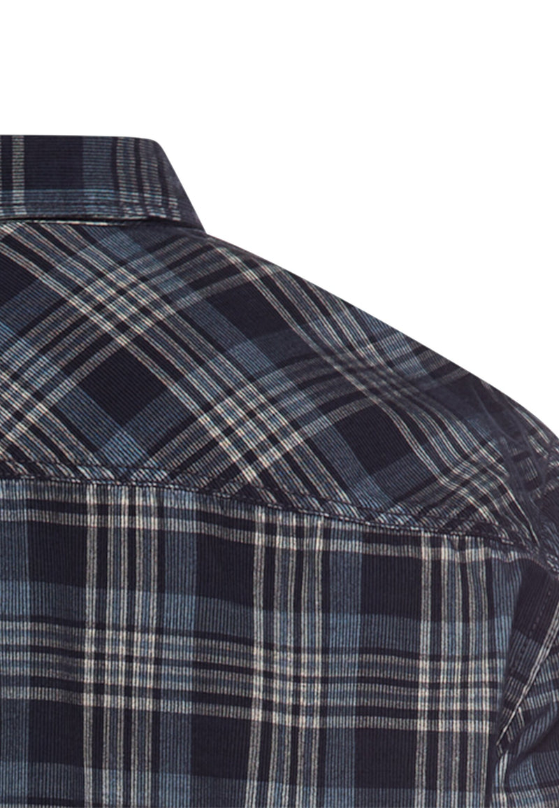 Kariertes Langarm Hemd mit Brusttasche