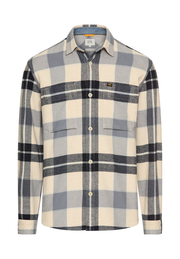 Flanellhemd mit Kontrastdetails und Brusttaschen