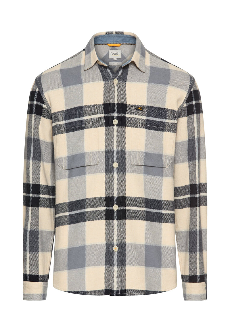 Flanellhemd mit Kontrastdetails und Brusttaschen