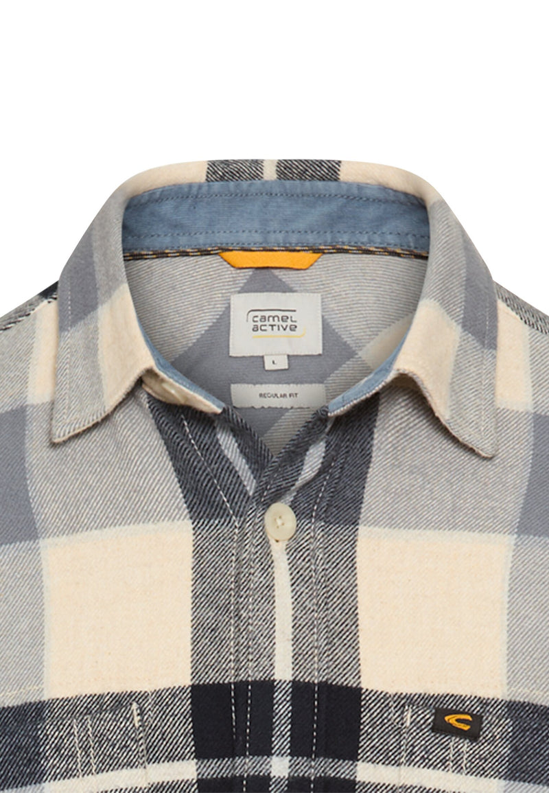 Flanellhemd mit Kontrastdetails und Brusttaschen