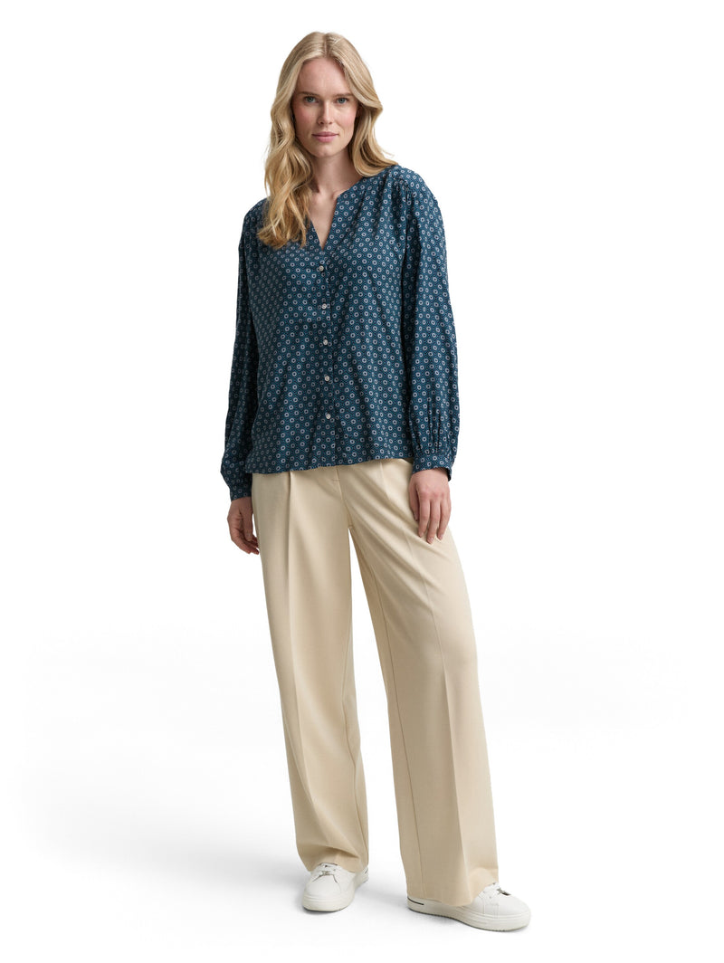 Loose Fit Bluse mit Muster
