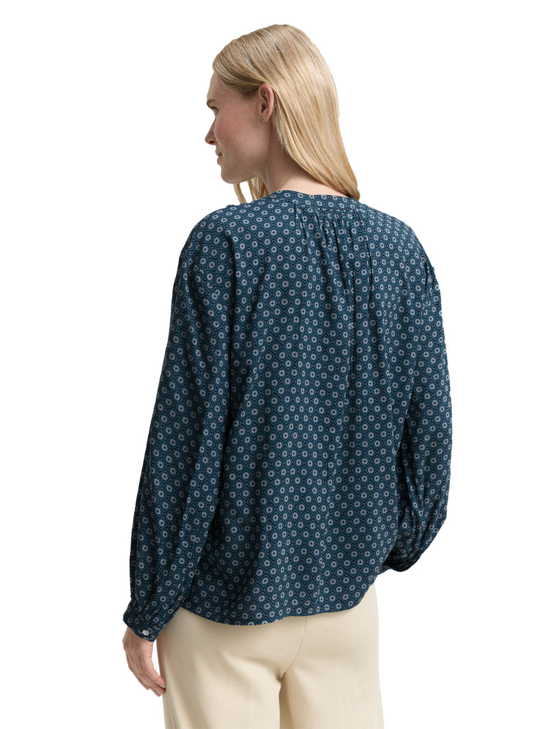 Loose Fit Bluse mit Muster