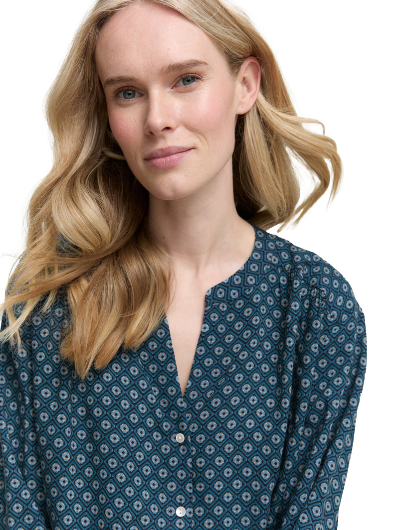 Loose Fit Bluse mit Muster