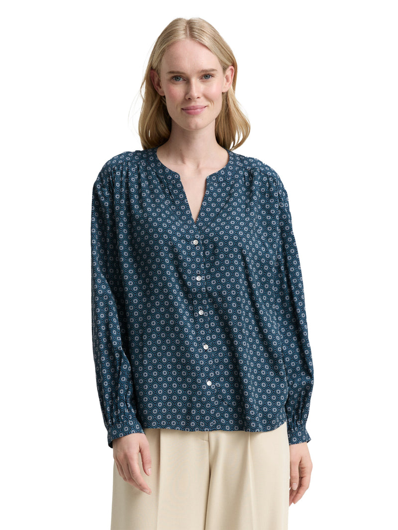 Loose Fit Bluse mit Muster