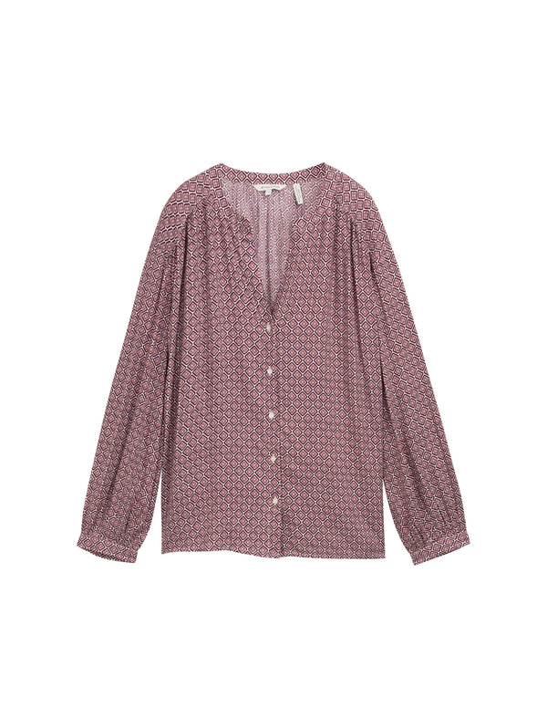 Loose Fit Bluse mit Muster