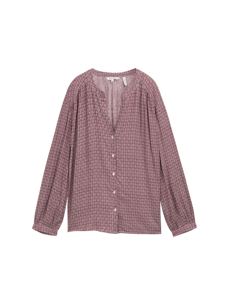 Loose Fit Bluse mit Muster