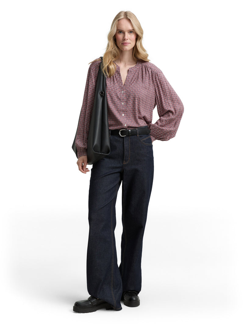 Loose Fit Bluse mit Muster