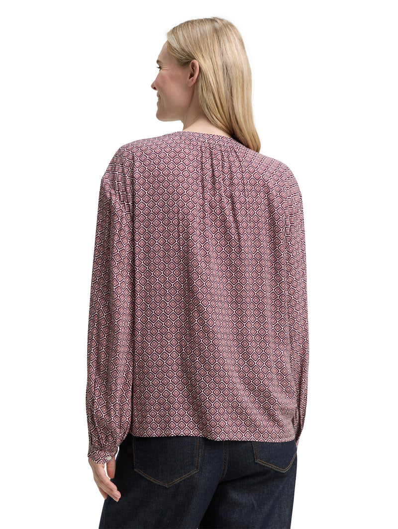 Loose Fit Bluse mit Muster