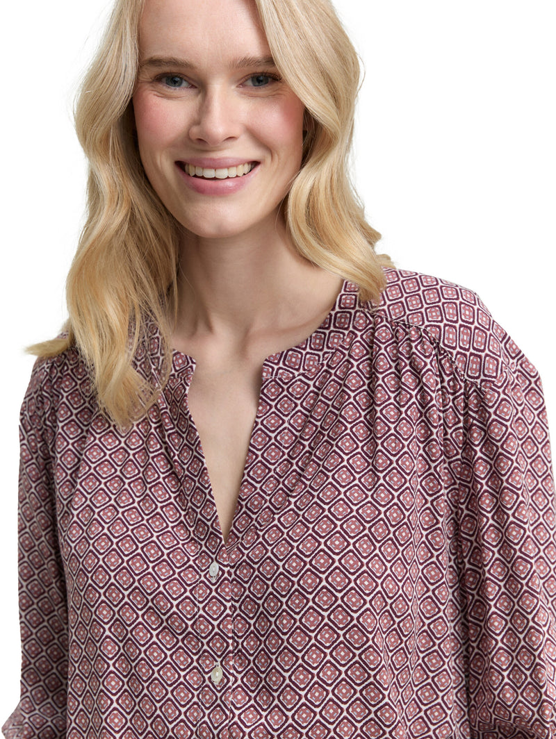 Loose Fit Bluse mit Muster