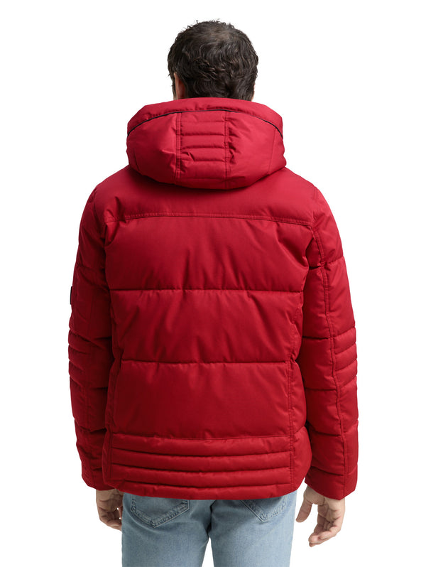Puffer-Jacke mit abnehmbarer Kapuze