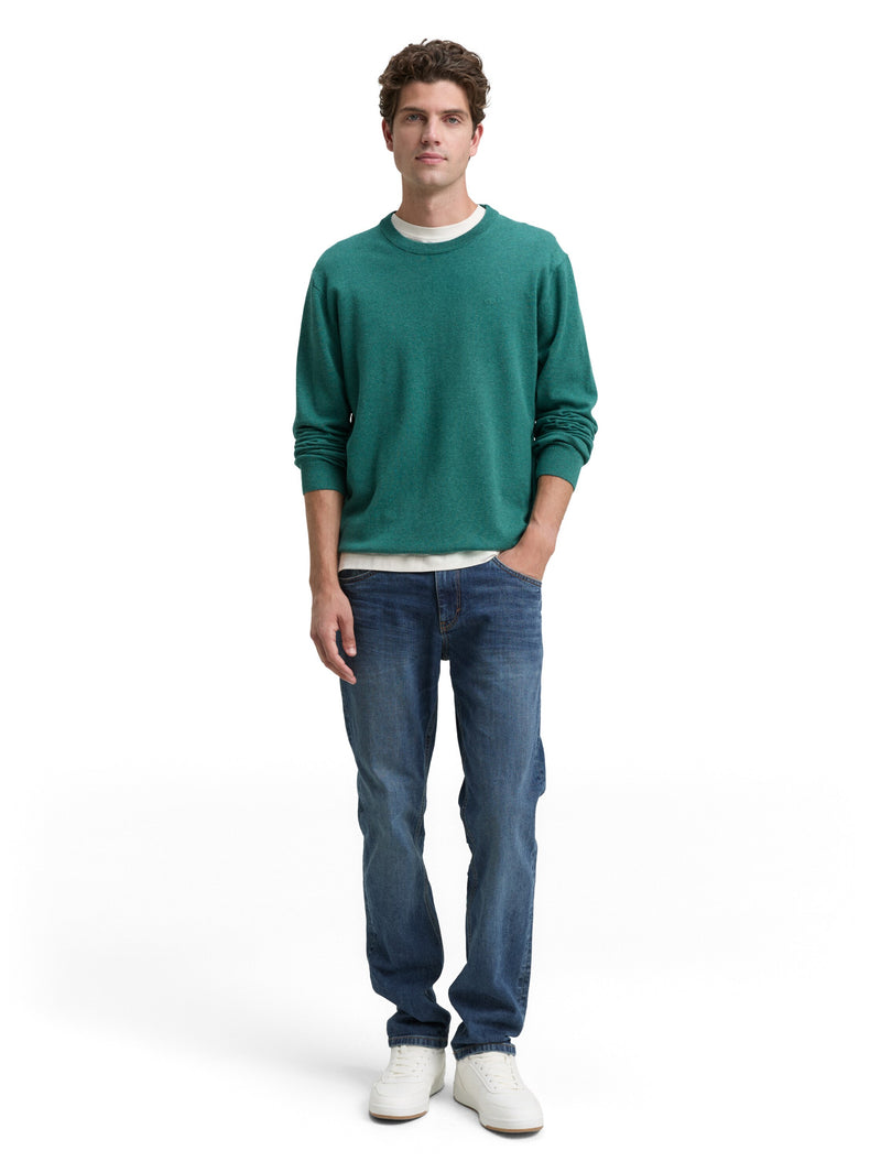Basic Strickpullover aus Baumwolle