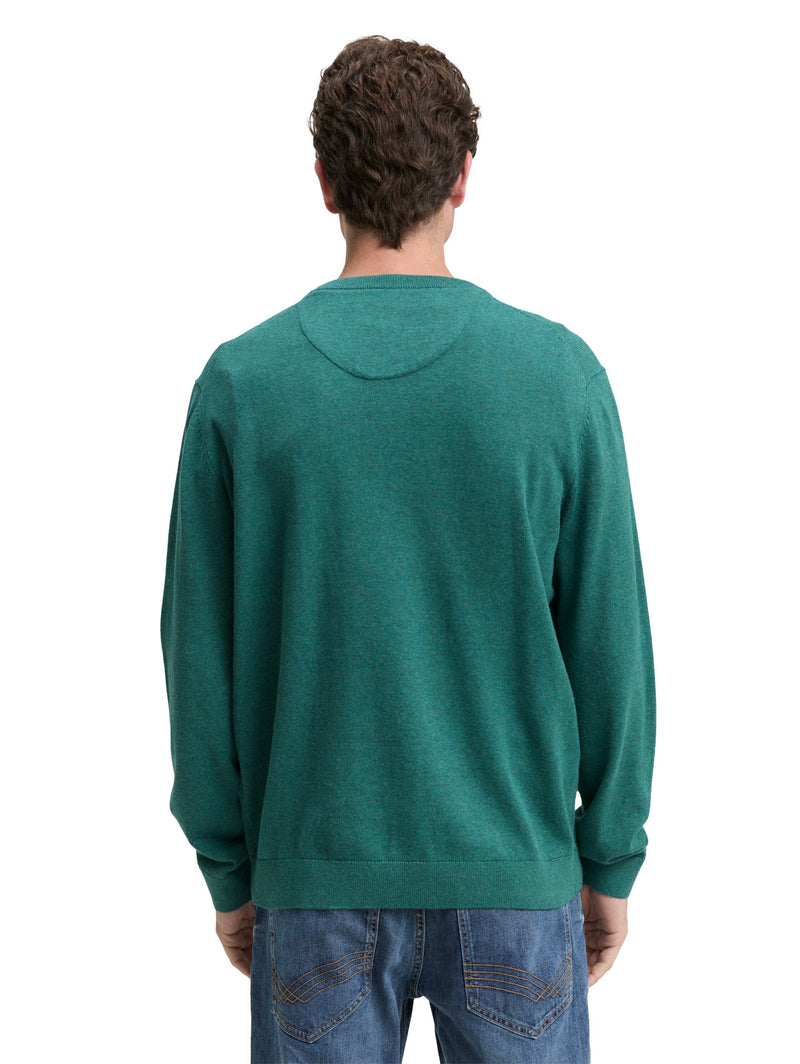 Basic Strickpullover aus Baumwolle