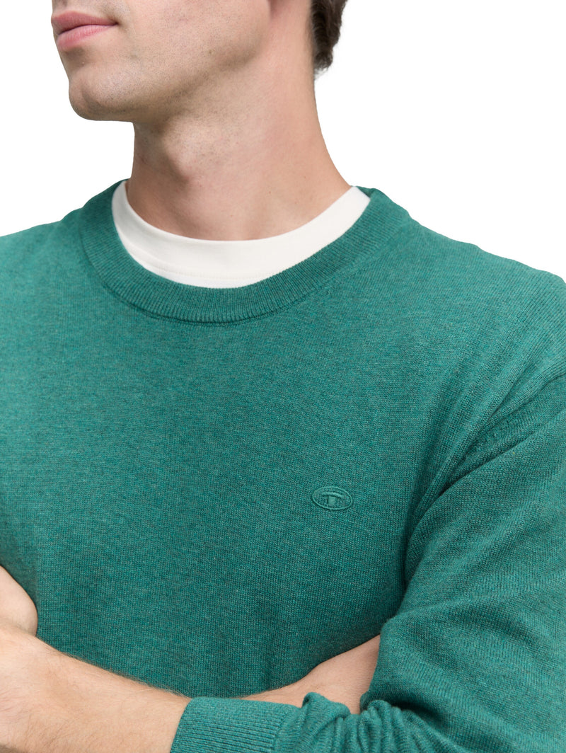 Basic Strickpullover aus Baumwolle