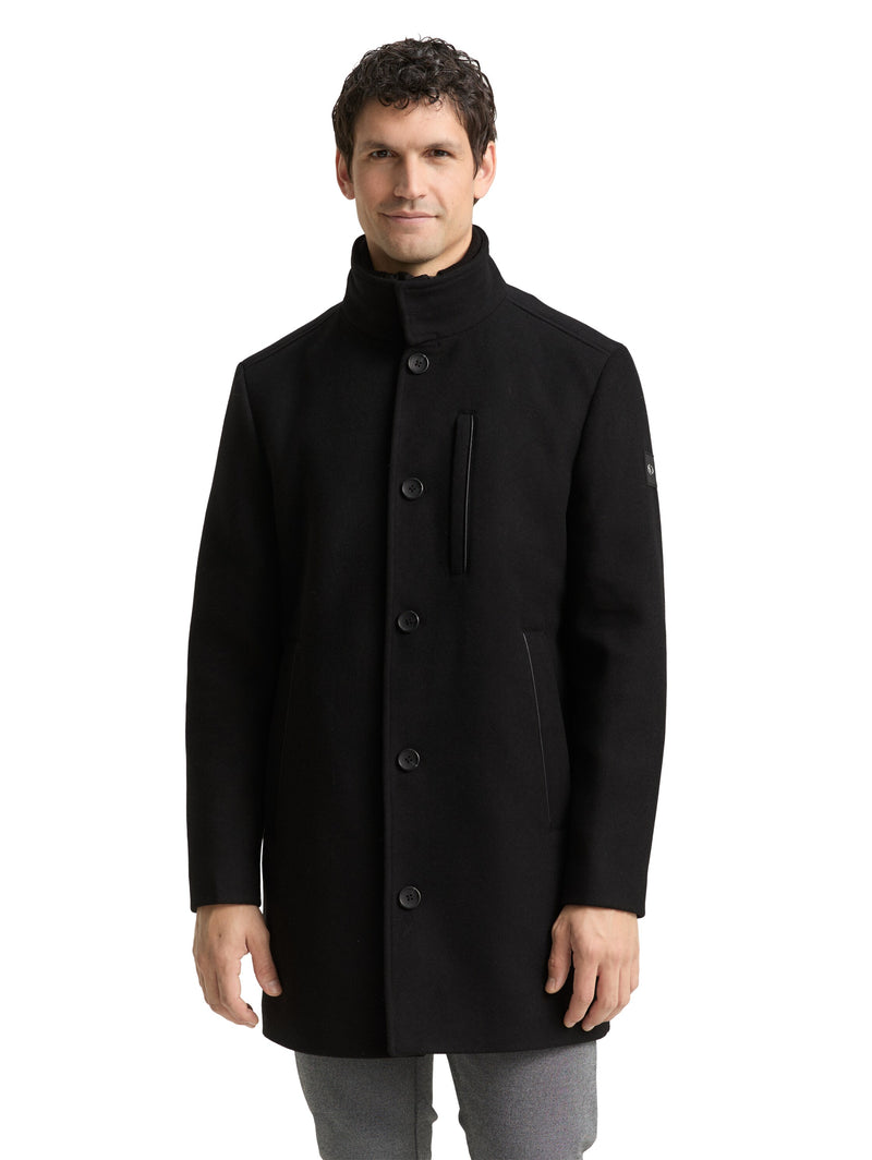 2-in-1 Wollmantel mit abnehmbarer Innenjacke